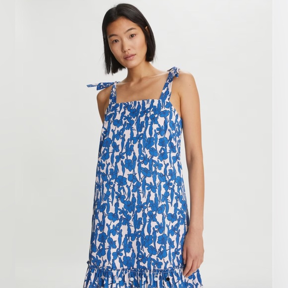 Tory Burch DROP WAIST TIE-SHOULDER DRESS - Picture 5 of 5